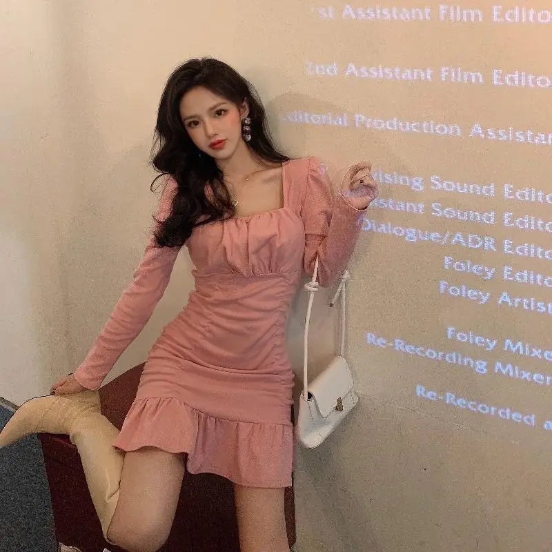 Sweet Retro Pink Skirt Dress for Women 2025 - Image 4