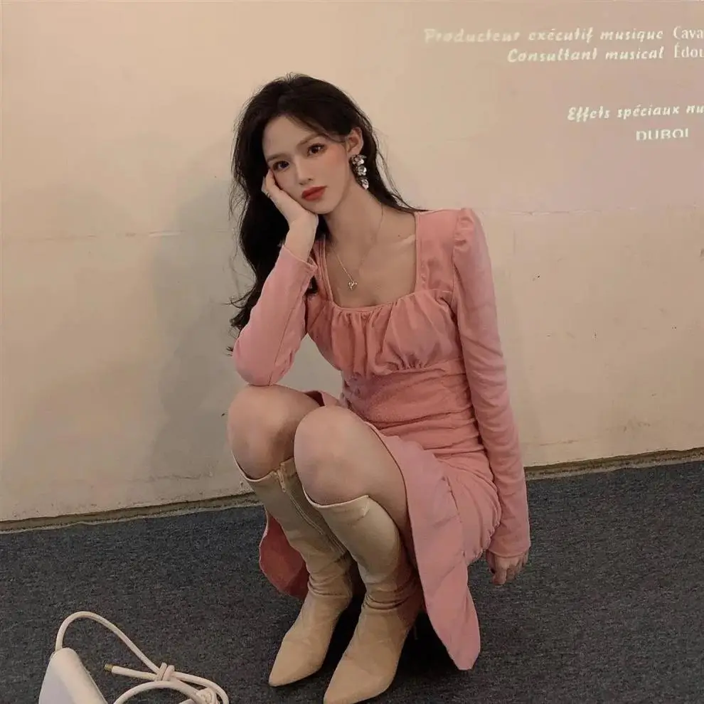 Sweet Retro Pink Skirt Dress for Women 2025 — feature 13