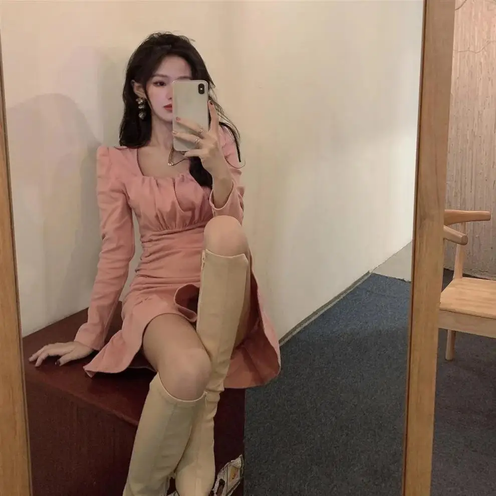 Sweet Retro Pink Skirt Dress for Women 2025 — feature 18