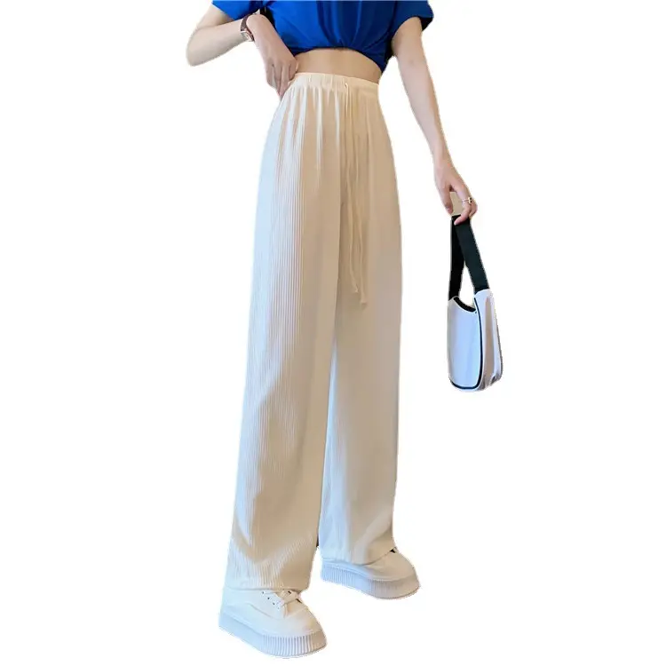 Women Wide Leg Pants Ice Silk Draped 2022 Summer - Image 10
