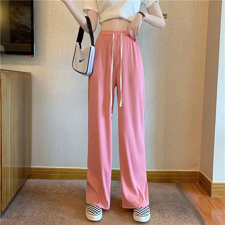 Women Wide Leg Pants Ice Silk Draped 2022 Summer - Image 4