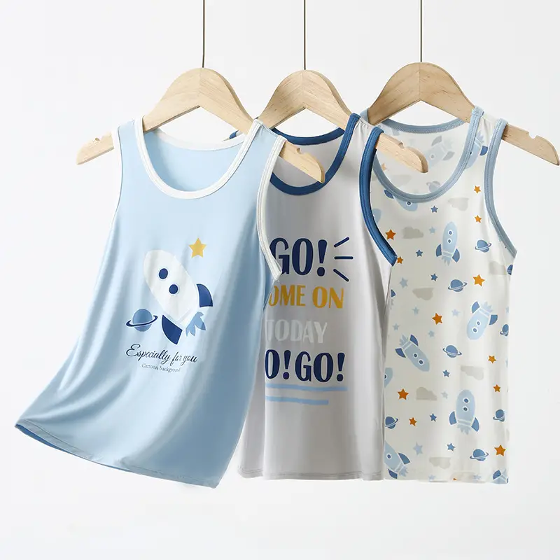Children's Sleeveless T-Shirt Green Digital Display - Image 3