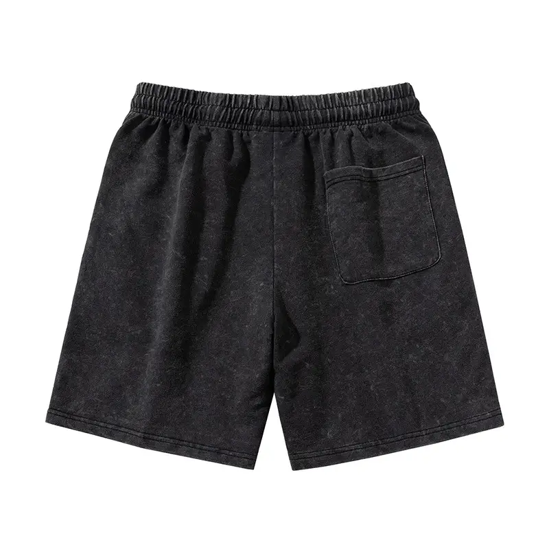 Men Black Washable Cotton Shorts Set - Image 7