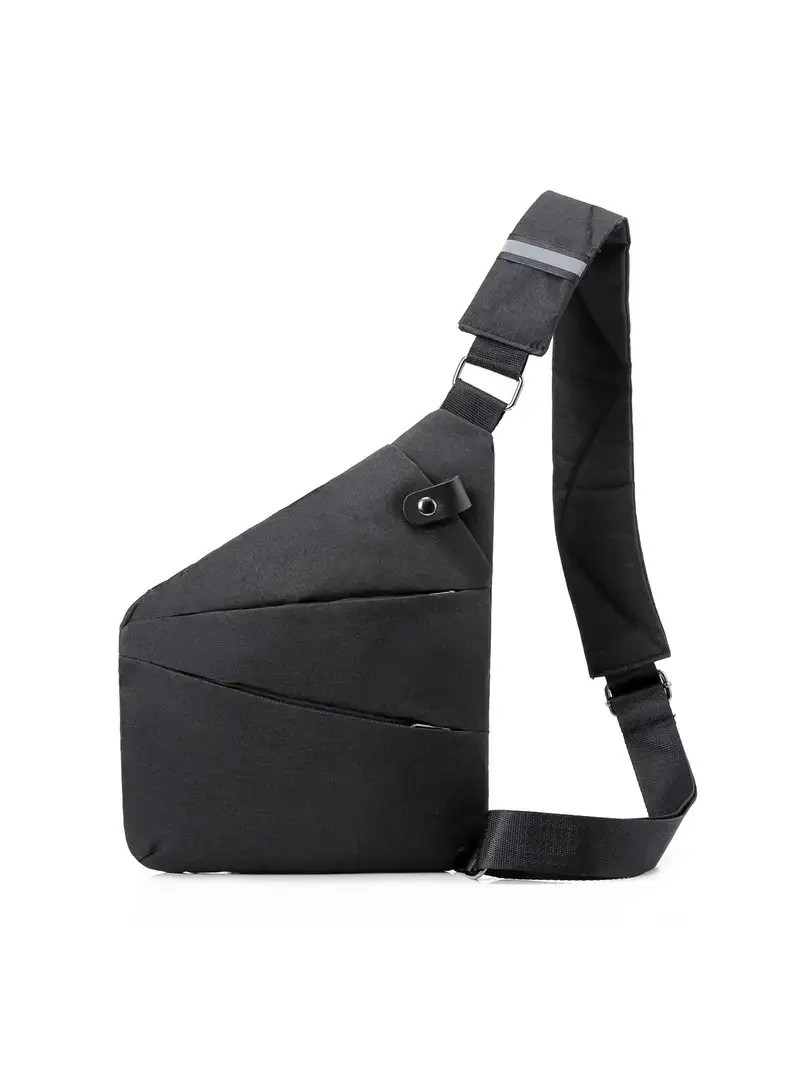 Men's Grey Crossbody Bag with Adjustable Strap - Image 5