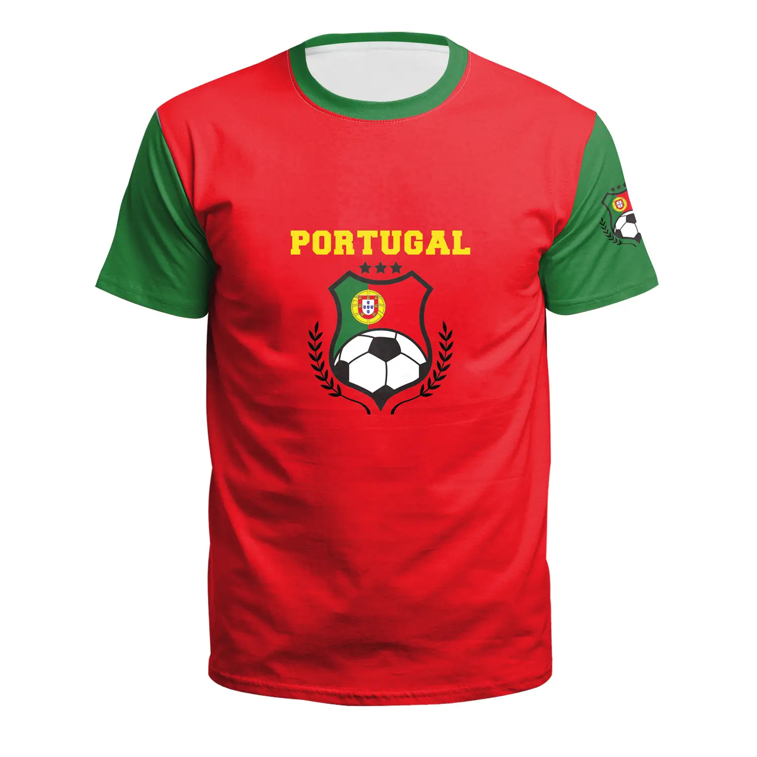 Brazil Football Club Men Green Yellow T-Shirt