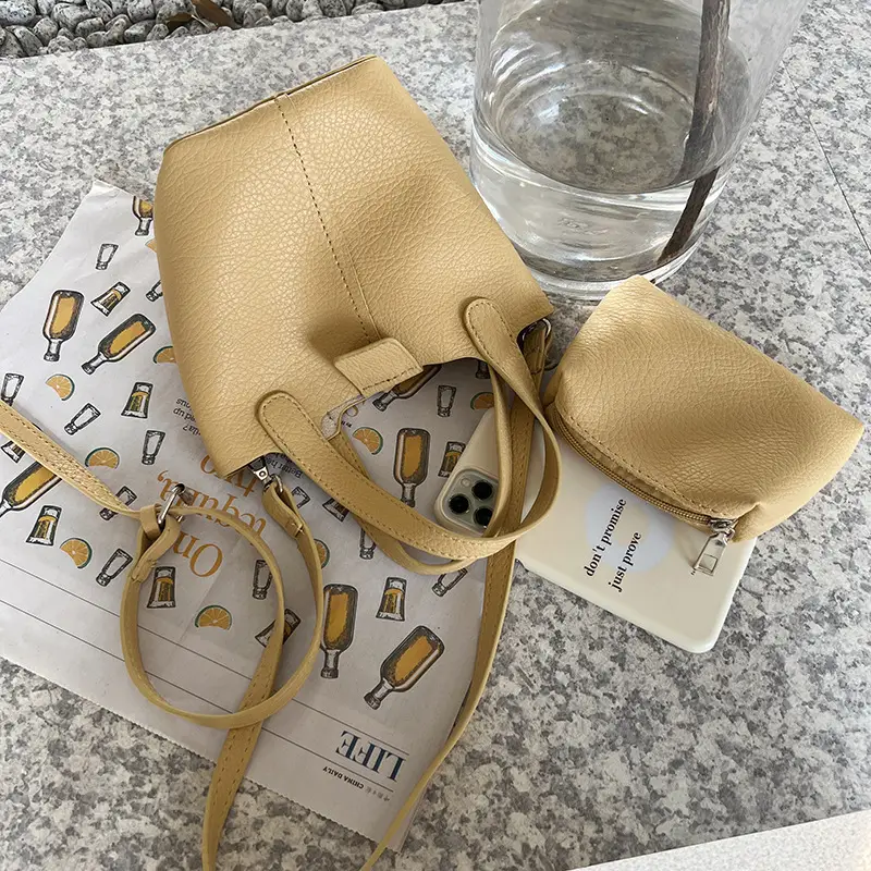 2026 New Korean Style Soft Texture Single-Shoulder Bucket Bag - Image 7