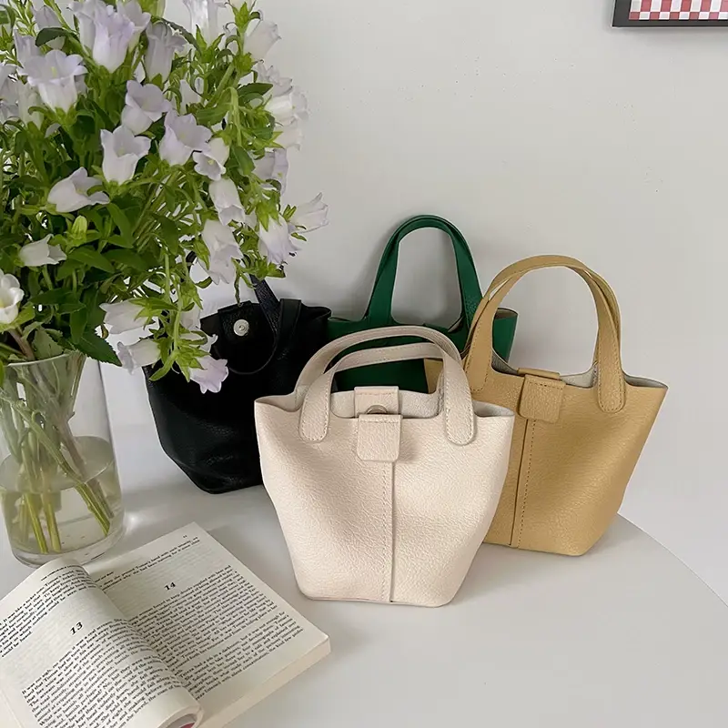 2026 New Korean Style Soft Texture Single-Shoulder Bucket Bag — feature 1