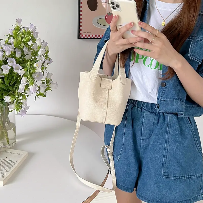 2026 New Korean Style Soft Texture Single-Shoulder Bucket Bag — feature 8