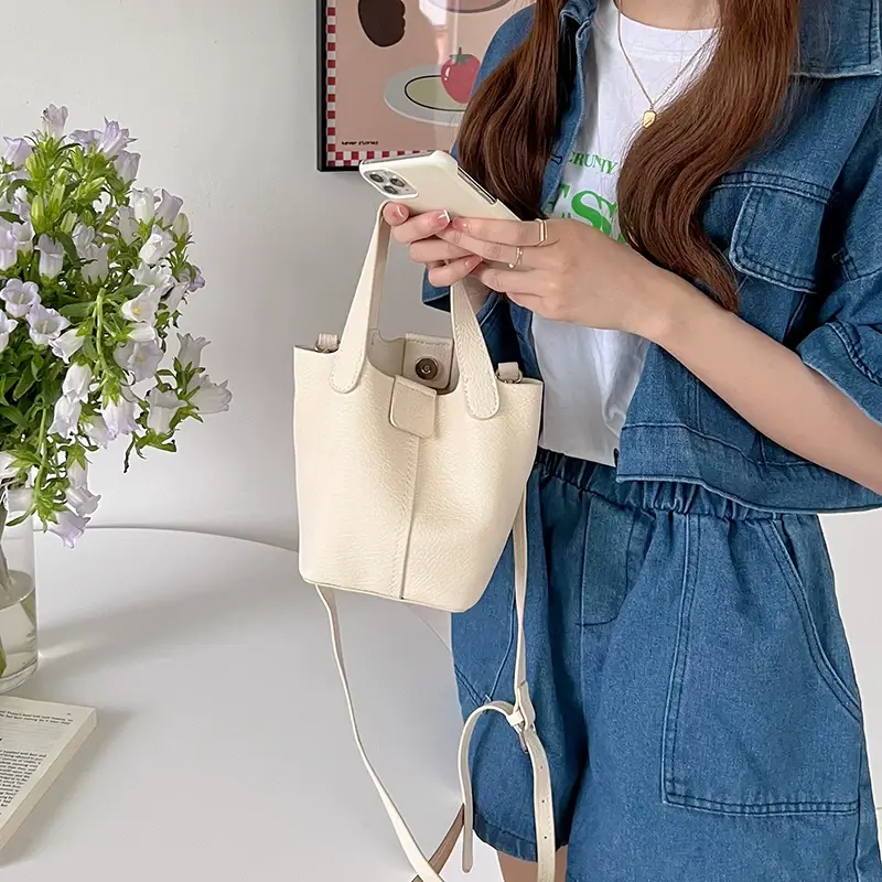 2026 New Korean Style Soft Texture Single-Shoulder Bucket Bag — feature 9