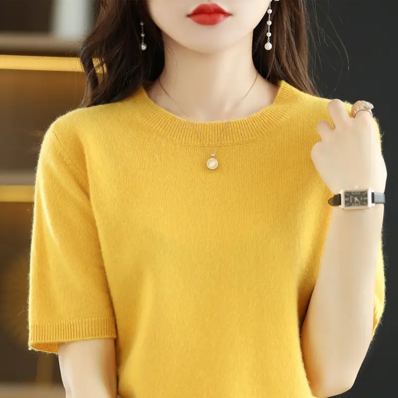 Gentle Green Knit T-Shirt Large Women Spring Summer - Image 22