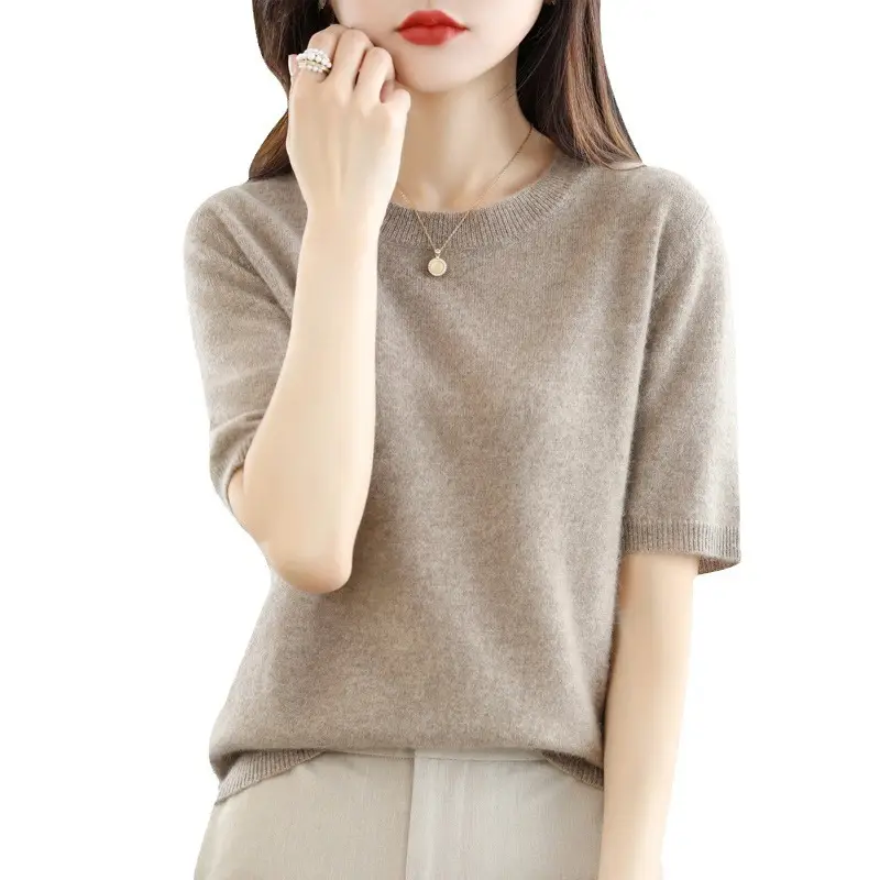 Gentle Green Knit T-Shirt Large Women Spring Summer - Image 25