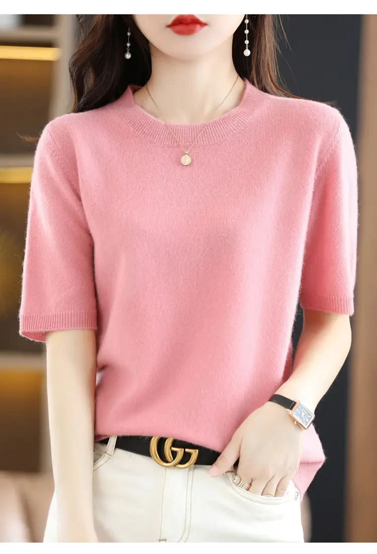 Gentle Green Knit T-Shirt Large Women Spring Summer — feature 12