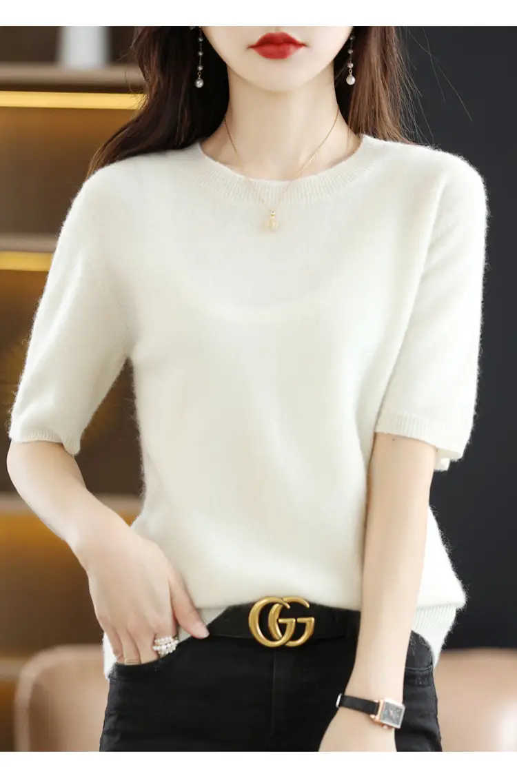 Gentle Green Knit T-Shirt Large Women Spring Summer — feature 27