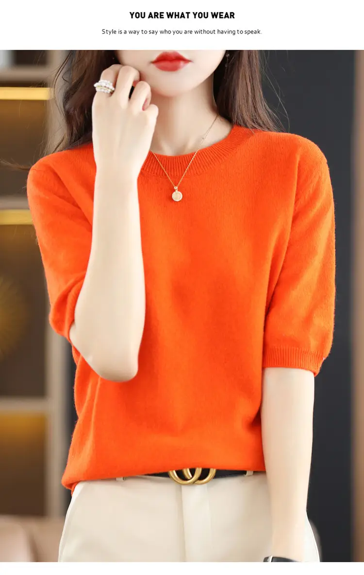 Gentle Green Knit T-Shirt Large Women Spring Summer — feature 35