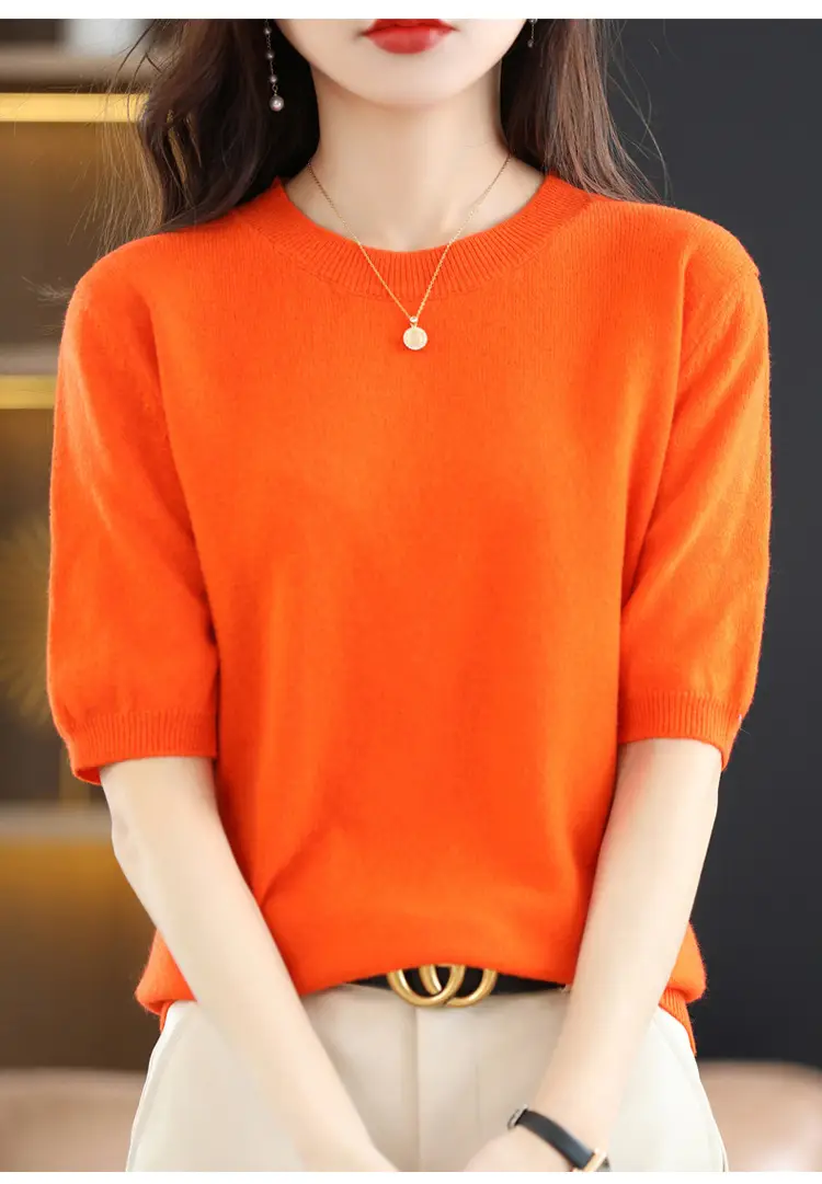 Gentle Green Knit T-Shirt Large Women Spring Summer — feature 36