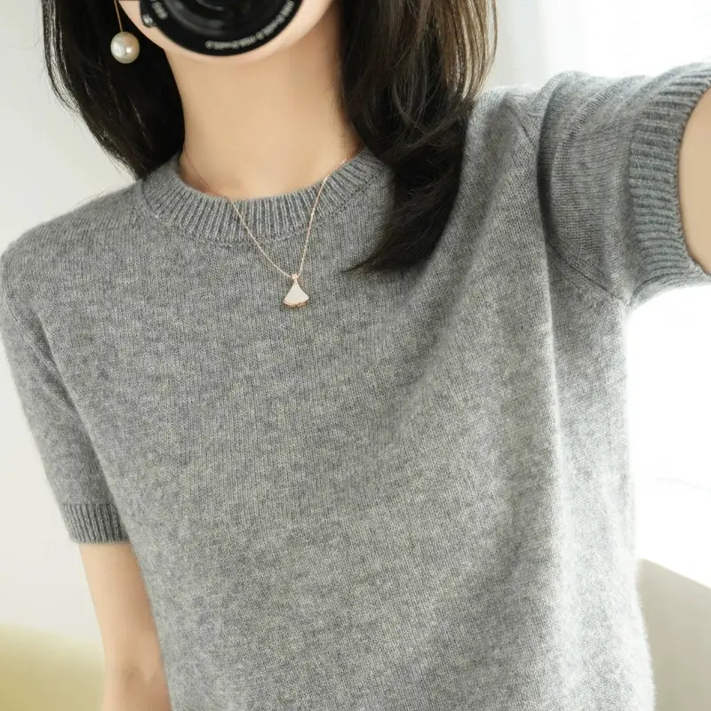 Gentle Green Knit T-Shirt Large Women Spring Summer - Image 15