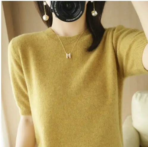 Gentle Green Knit T-Shirt Large Women Spring Summer - Image 19