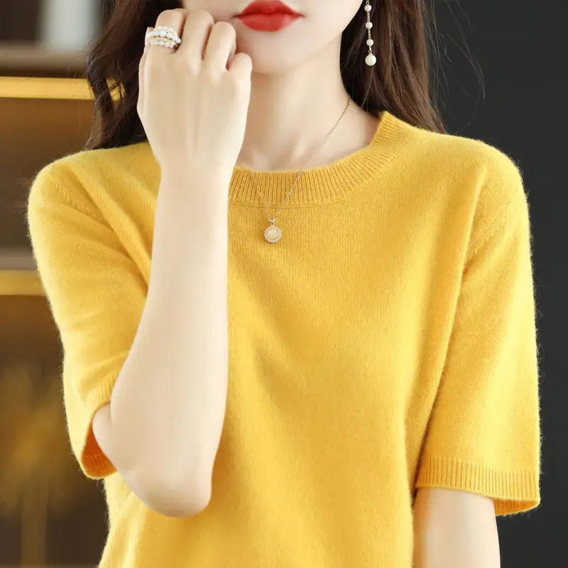 Gentle Green Knit T-Shirt Large Women Spring Summer - Image 5