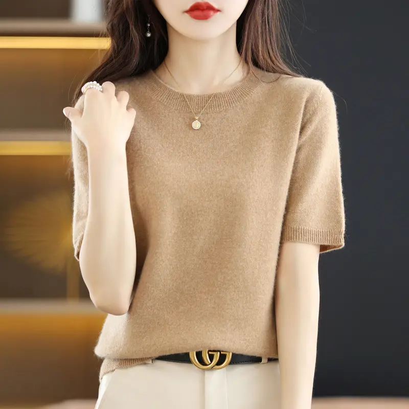 Gentle Green Knit T-Shirt Large Women Spring Summer - Image 6