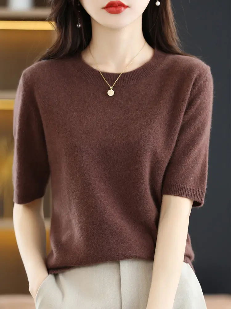Gentle Green Knit T-Shirt Large Women Spring Summer - Image 8