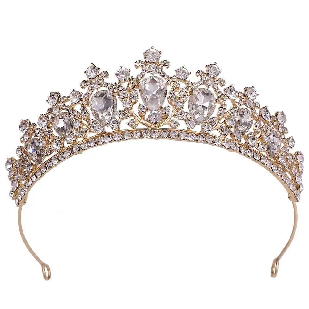 Crystal Blue Crown Hairpin for Bridage & Party Wear - Image 2