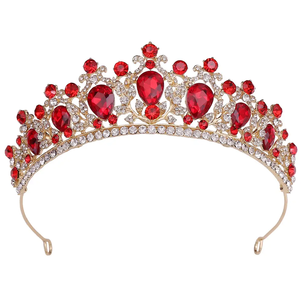 Crystal Blue Crown Hairpin for Bridage & Party Wear - Image 3