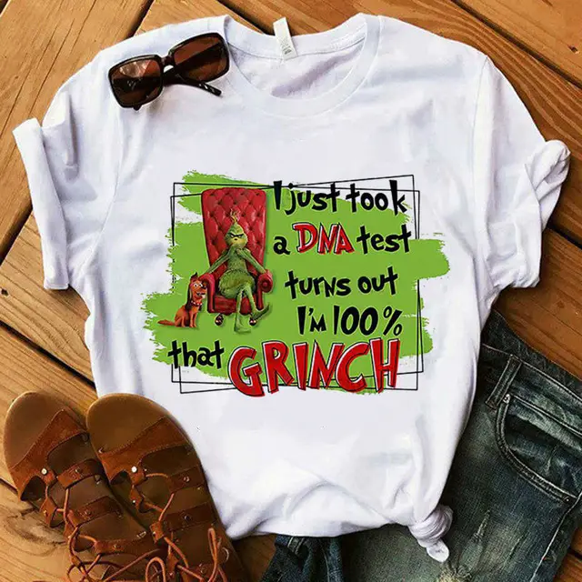 Christmas Grinch Printed Men's T-Shirt White - Image 12
