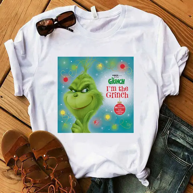 Christmas Grinch Printed Men's T-Shirt White - Image 13