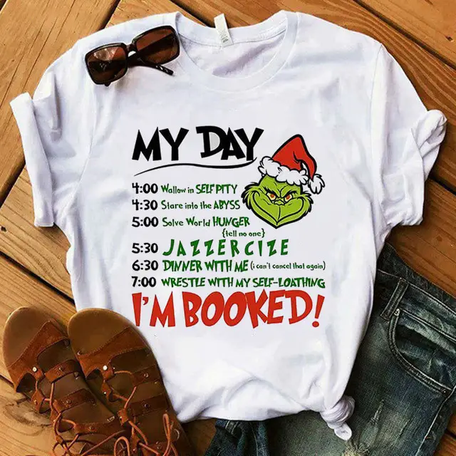 Christmas Grinch Printed Men's T-Shirt White - Image 17