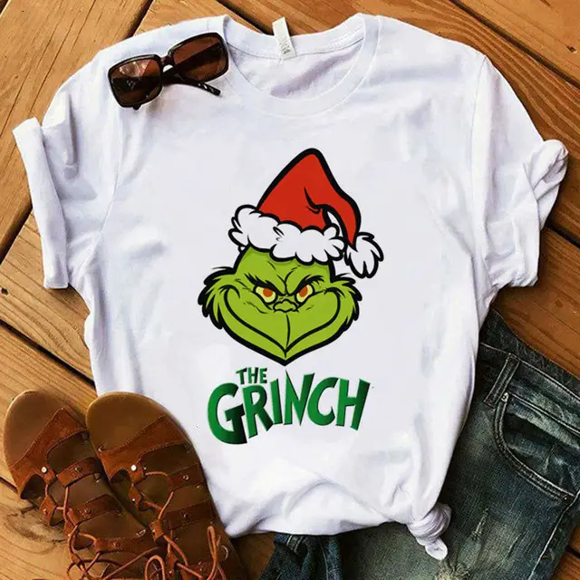 Christmas Grinch Printed Men's T-Shirt White - Image 18