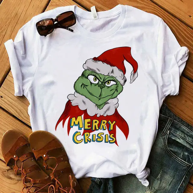 Christmas Grinch Printed Men's T-Shirt White - Image 22