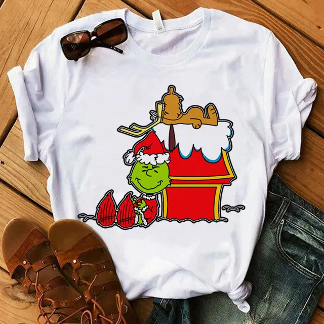 Christmas Grinch Printed Men's T-Shirt White - Image 7