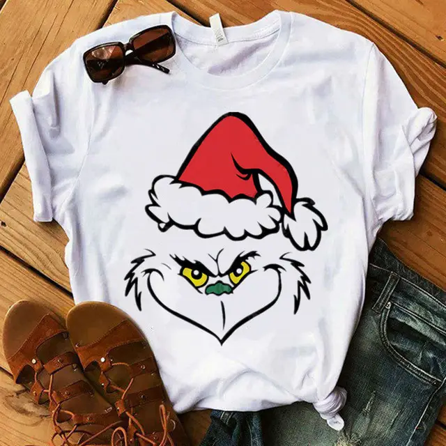 Christmas Grinch Printed Men's T-Shirt White - Image 8