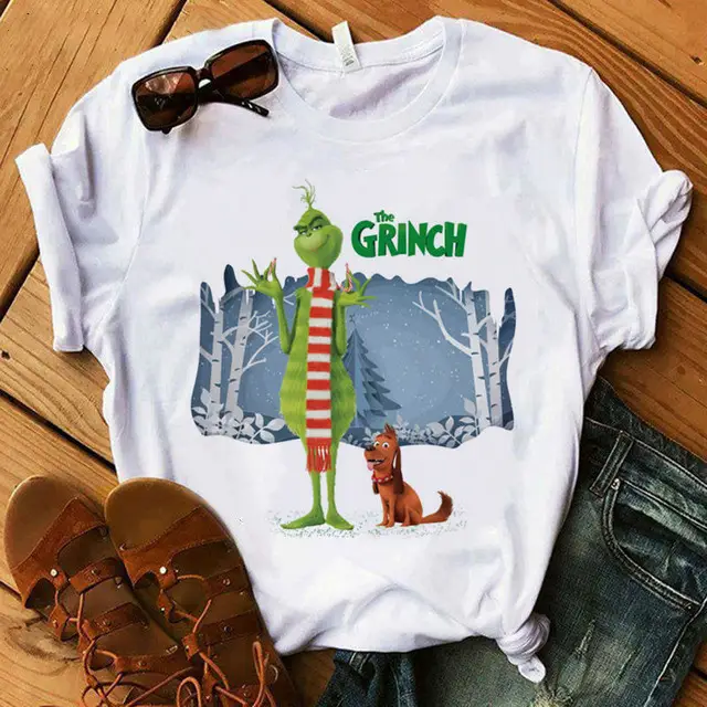 Christmas Grinch Printed Men's T-Shirt White - Image 9