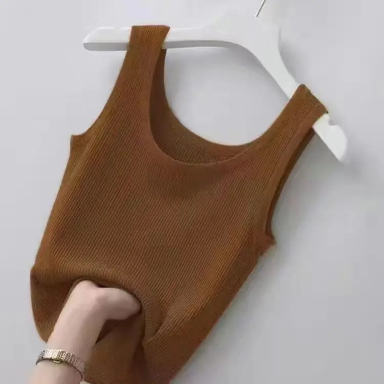 Women Slim Fit Strapless Vest Large