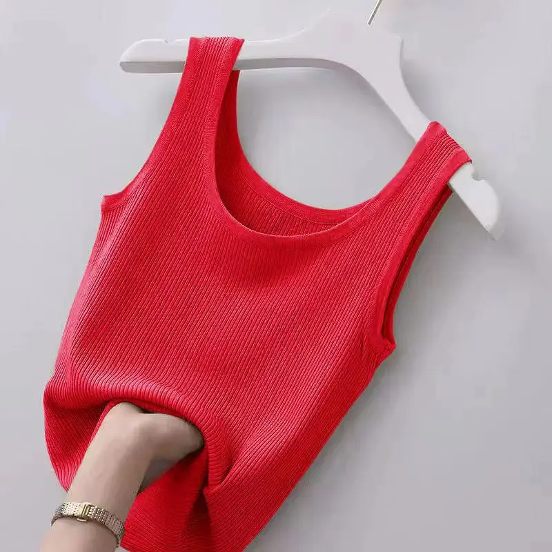 Women Slim Fit Strapless Vest Large
