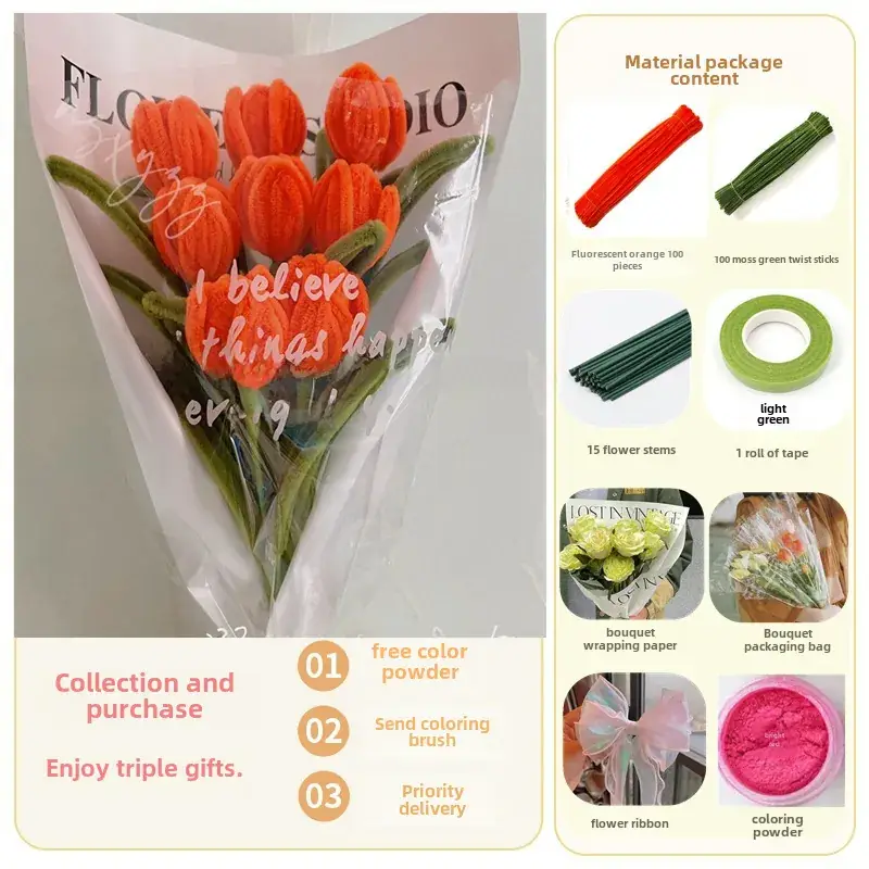 Twisted Tulip Bouquet with Free Tools for Women
