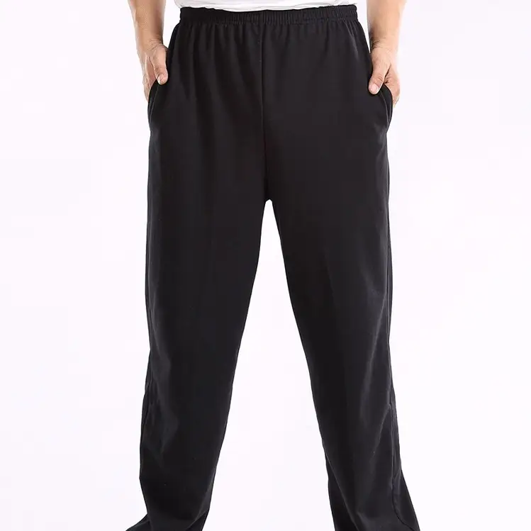 Black Casual Pants Loose Fit Men Summer Wear
