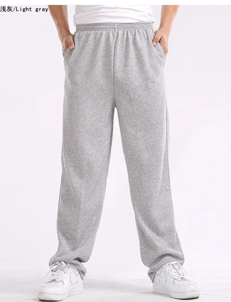 Black Casual Pants Loose Fit Men Summer Wear