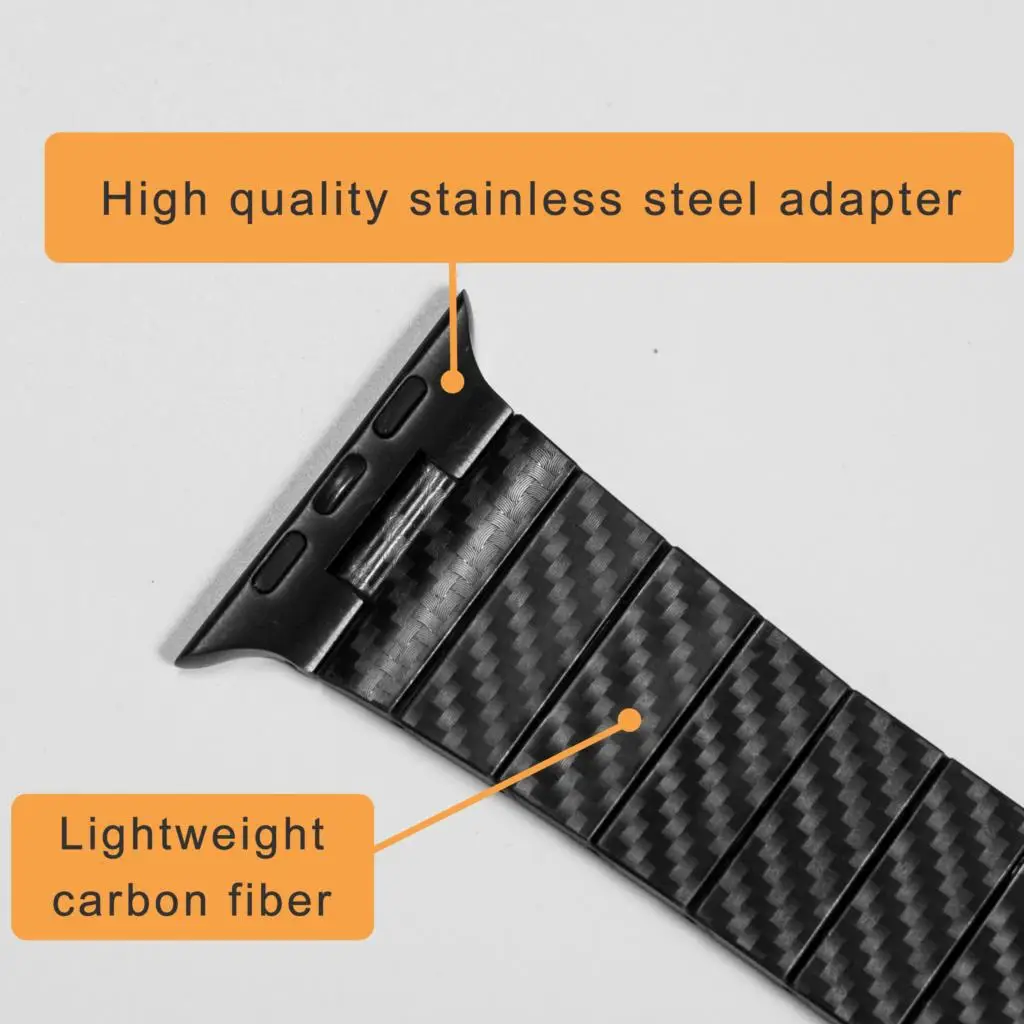 New Carbon Fiber Watch Strap for Apple iwatch8/7/6/5/4/3/SE Generation AppleWatch Strap