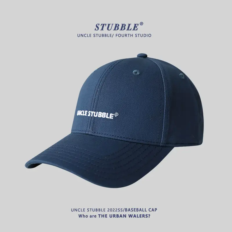 Uncle Stubble Beige Letter Embroidered Baseball Cap - Image 3