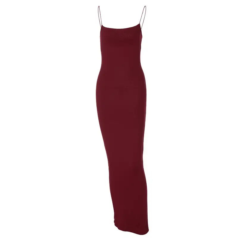 Black Slim Fit Strap Dress for Women 2022 Summer - Image 2