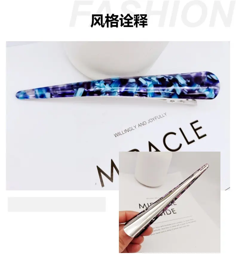 Large Horn Clip Back Hair Clip Shark Design Wholesale — feature 3