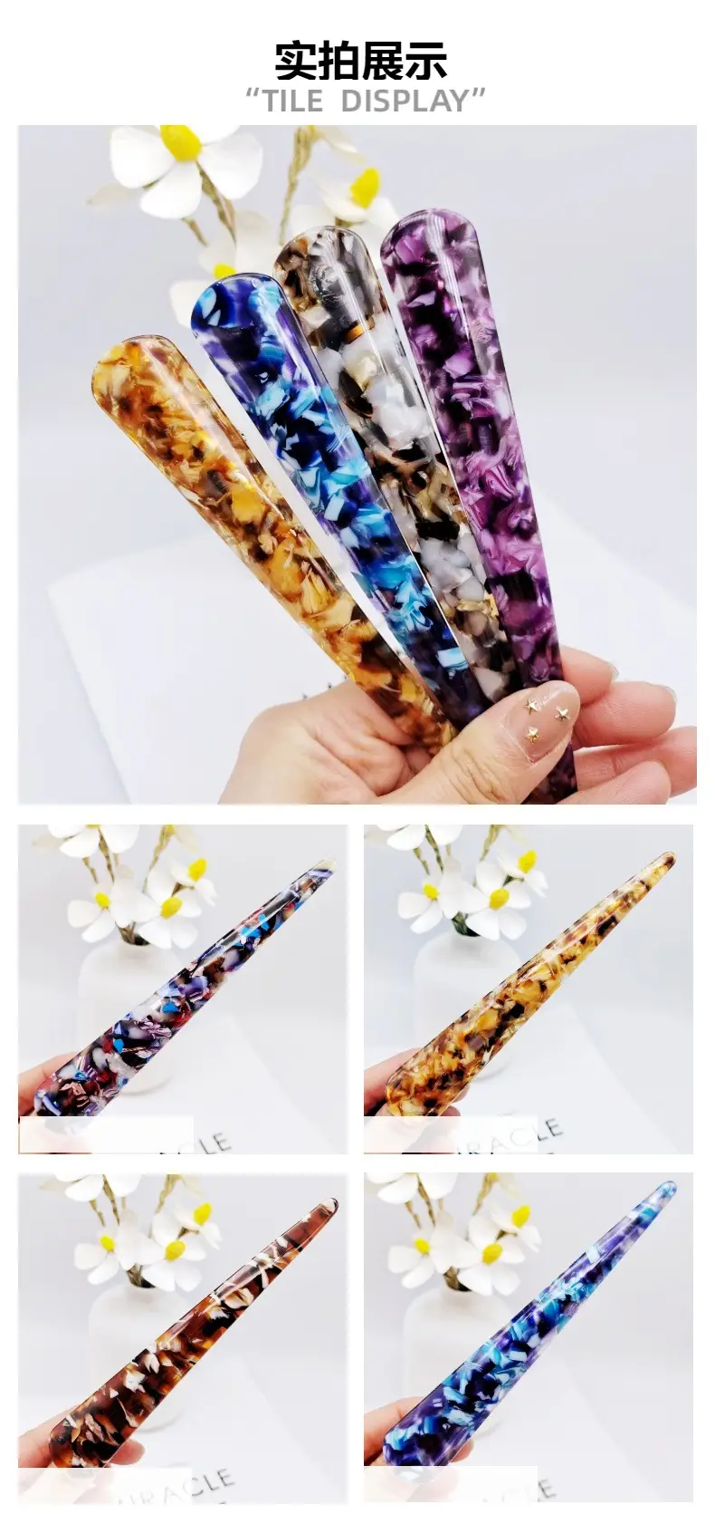 Large Horn Clip Back Hair Clip Shark Design Wholesale — feature 6