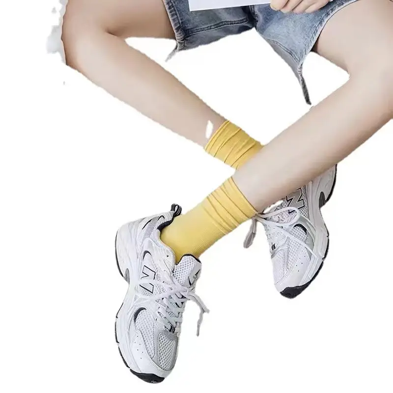 Ice ice socks women wholesale summer summer thin tube socks black and white pile socks women ice stockings summer stockings