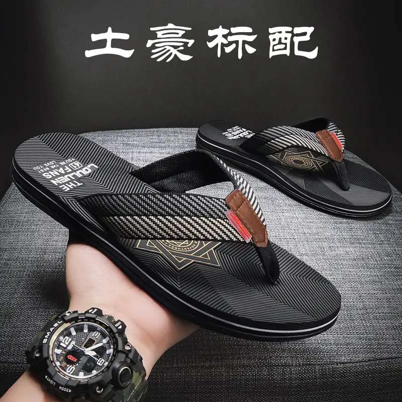 Men's Cross Strap Sandals Brown Leather Summer — feature 6