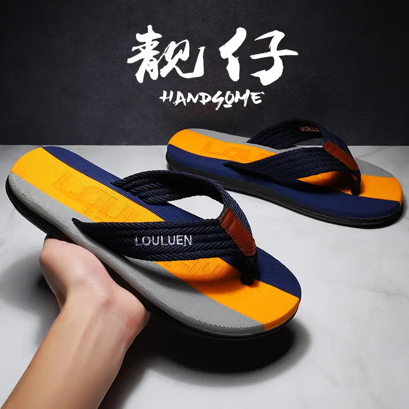 Men's Cross Strap Sandals Brown Leather Summer — feature 7