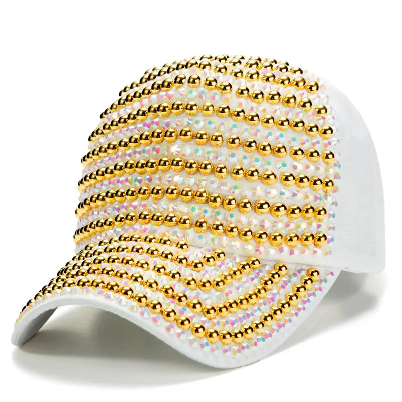 Pearl Diamond Women's Pearl Beaded Baseball Cap - Image 3