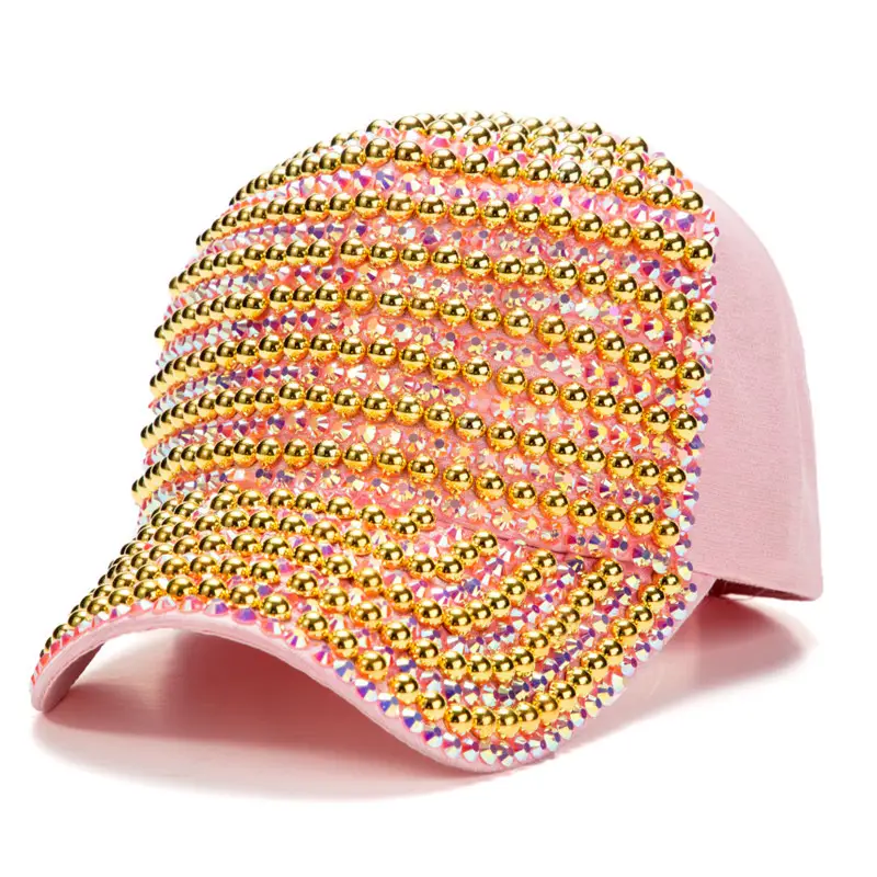 Pearl Diamond Women's Pearl Beaded Baseball Cap - Image 4
