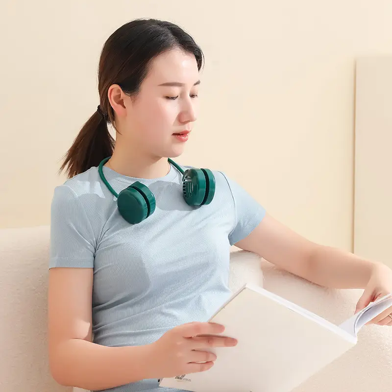 2022 cross-border new halter fan blade-free portable neck neck fan lazy usb charging mute small fan